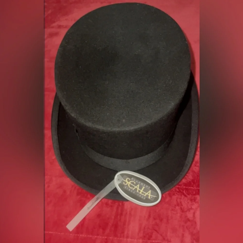 Scala Men's Wool Felt Topper Hat.  Size M.  New with tag.